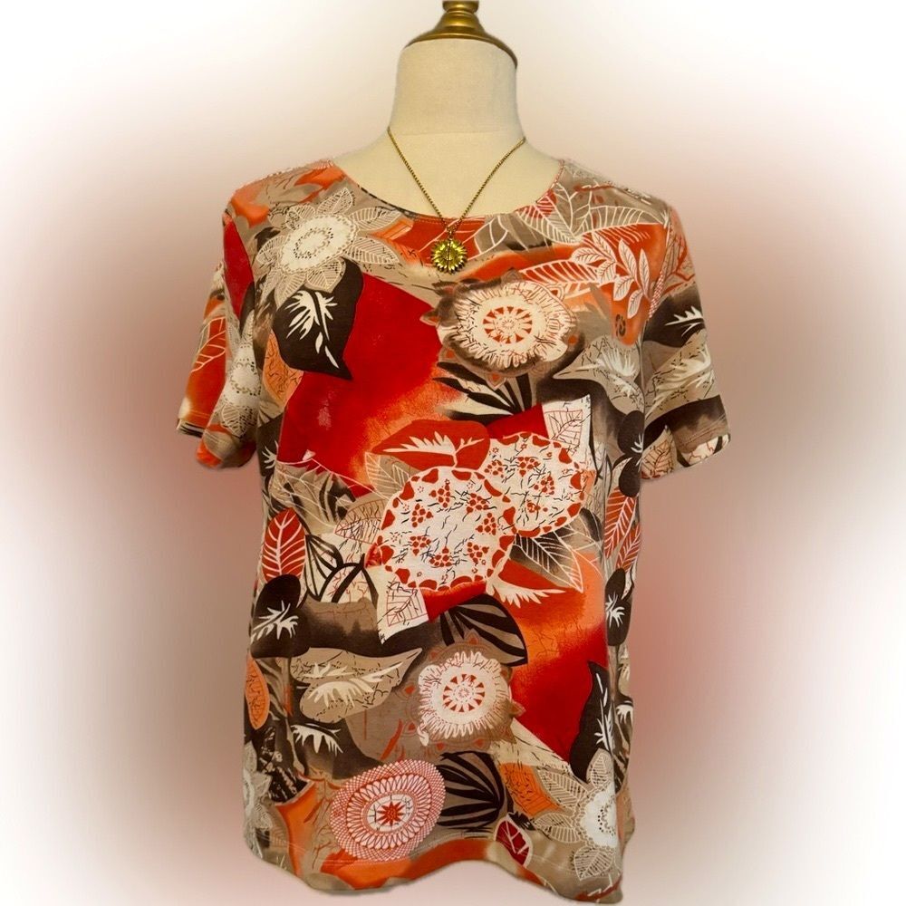 REBECCA MALONE fun-colored patterned top!